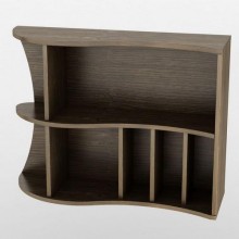 Полиця навісна Тиса Мебель Стінол Венге 600x250x800 мм