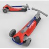 Самокат триколісний Best Scooter складане алюмінієве кермо, 3 колеса PU зі світлом Black/Red (102031)