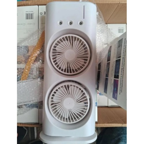 Вентилятор настільний OPT-TOP Double-ended Spray Fan подвійний з охолодженням LED підсвічування без пульта ДУ Білий (2104618552) Вентилятор настільний OPT-TOP Double-ended Spray Fan подвійний з охолодженням LED підсвічування без пульта ДУ Білий (2104618552)