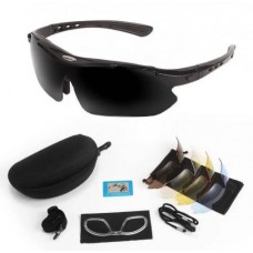 Захисні окуляри тактичні Solve black з поляризацією 5 лінз One siz+