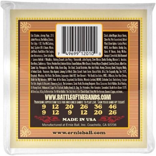 Струни для акустичної гітари Ernie Ball 2010 Earthwood 80/20 Bronze 12-String Light Acoustic Guitar Strings 9/46 Струни для акустичної гітари Ernie Ball 2010 Earthwood 80/20 Bronze 12-String Light Acoustic Guitar Strings 9/46