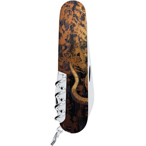 Складаний ніж Victorinox Climber Zodiac Золота дерев'яна змія 91 мм Різнокольоровий (1.3703.3_Z4240pk) Складаний ніж Victorinox Climber Zodiac Золота дерев'яна змія 91 мм Різнокольоровий (1.3703.3_Z4240pk)
