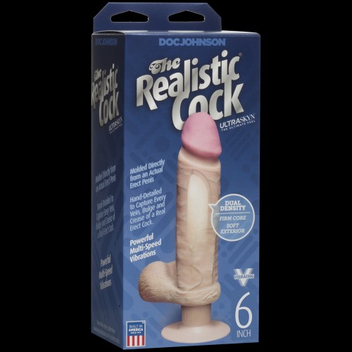 Фалоімітатор Doc Johnson The Realistic Cock 6 inch ULTRASKYN, діаметр 4,3 см, плавне регулювання в інтернет супермаркеті PbayMarket!