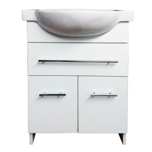 Тумба Mikola-M пластикова 2.0 з верхнім ящиком та умивальником 55 см Тумба Mikola-M пластикова 2.0 з верхнім ящиком та умивальником 55 см