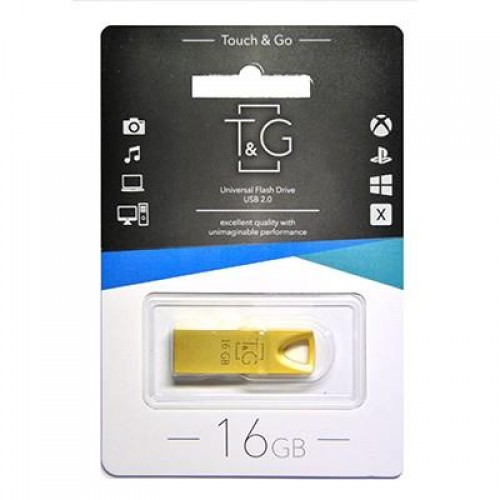 Флеш-накопичувач USB 16GB T&G 117 Metal Series Gold (TG117GD-16G) в інтернет супермаркеті PbayMarket!
