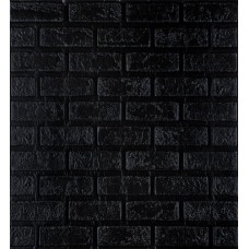 Самоклеюча декоративна 3D панель під цеглу деко графіт 3D Loft 700x700x5мм (6013-5)