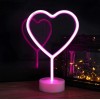Нічник неоновий лампа Серце pink heart SWF 29.5х20 см