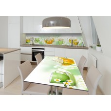 Наклейка 3Д вінілова на стіл Zatarga «Чайне визнання» 650х1200 мм для будинків, квартир, столів, кав'ярень