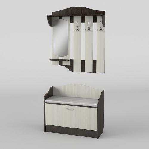 Передпокій Тиса Мебель-1 Венге Молочний 204.5x35x90 см Передпокій Тиса Мебель-1 Венге Молочний 204.5x35x90 см