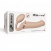 Безремінний страпон з вібрацією Strap-On-Me Vibrating Flesh L, діаметр 3,7 см, пульт ДК, регульовани в інтернет супермаркеті PbayMarket!