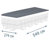 Захисний тент - чохол InPool 33018,  ▭ 549 х 274 см для каркасного басейну