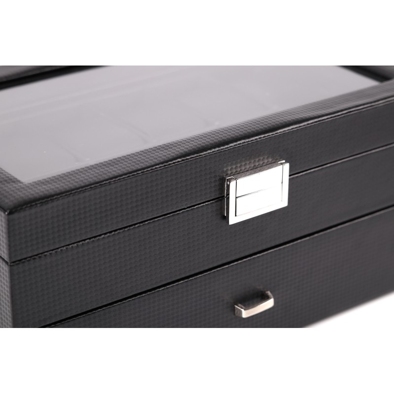 Скринька для зберігання годинників Craft 24PU.CARB.BL Чорний (24PU.CARB.BL)