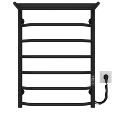 Рушникосушарка електрична Трапеція з полицею П7 500х700 Deffi Чорний JD03 (C.TP.70.50.7.E.B.R.1)