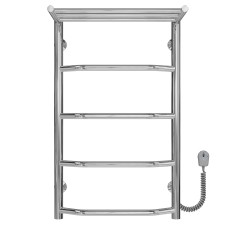 Рушникосушарка електрична Трапеція з полицею П5 400х700 Deffi Хром EF16 (C.TP.70.40.5.E.C.R.5)