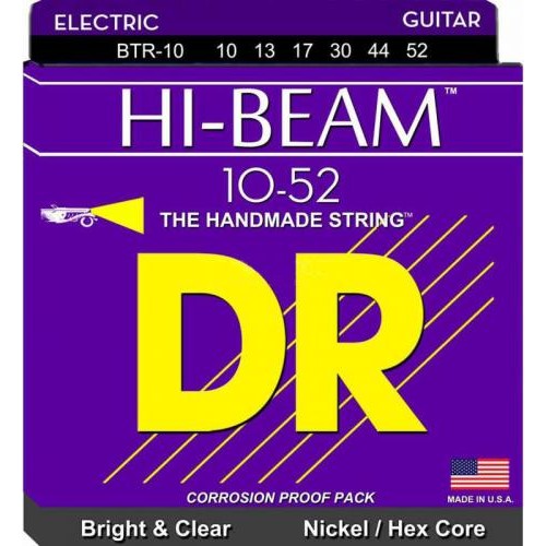 Струни для електрогітари DR BTR-10 Hi-Beam Nickel Plated Hex Core Big & Heavy Electric Strings 10/52 Струни для електрогітари DR BTR-10 Hi-Beam Nickel Plated Hex Core Big & Heavy Electric Strings 10/52
