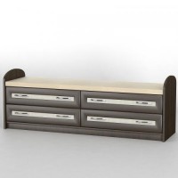 Комод приліжковий Тиса Мебель КП-107 Венге Дуб молочний 55x41x140 см Комод приліжковий Тиса Мебель КП-107 Венге Дуб молочний 55x41x140 см