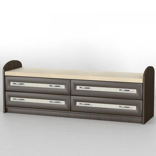 Комод приліжковий Тиса Мебель КП-107 Венге Дуб молочний 55x41x140 см