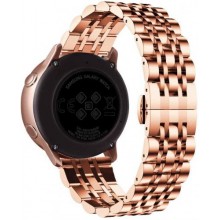 Ремінець сталевий BeWatch 20 мм Link для Samsung Galaxy Watch 42 / Active | GTR42 мм Рожеве золото (1012438)