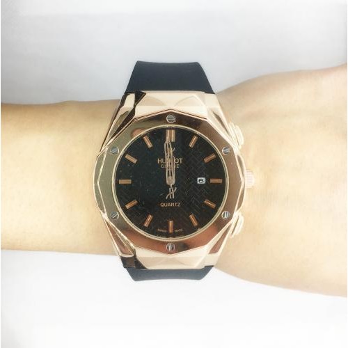 Наручний годинник чоловічий Clockhouse Hublot Золотистий (IBW265Y)