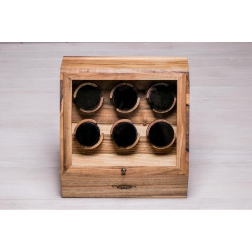 Скринька з подушечками для 6 годинників ecoWalnut 32.2х34.6х22.8 см Скринька з подушечками для 6 годинників ecoWalnut 32.2х34.6х22.8 см