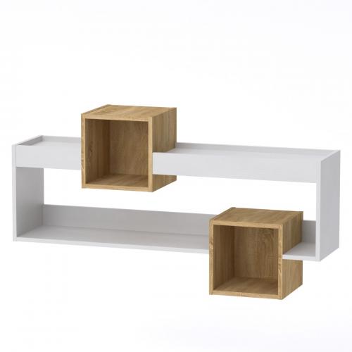 Полиця настінна Компаніт МГ-6 навісна-2 Дуб КОМБІ (120х28х65 см) Полиця настінна Компаніт МГ-6 навісна-2 Дуб КОМБІ (120х28х65 см)