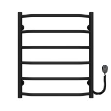 Рушникосушарка електрична Трапеція П6 500х600 Deffi Чорний EF16 (C.TR.60.50.6.E.B.R.5)