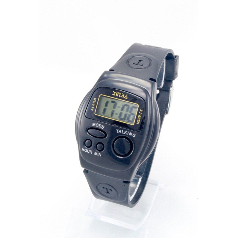 Годинники спортивні Xinjia розмовляючі російською Чорні ( IBW110B )