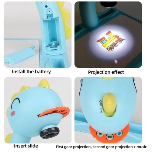 Дитячий стіл для малювання UKC з підсвічуванням та проекцією малюнків Блакитний Дитячий стіл для малювання UKC з підсвічуванням та проекцією малюнків Блакитний