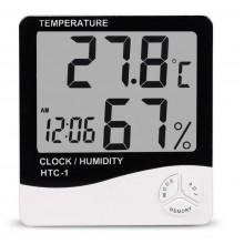 Термогігрометр-годинник UKC HTC-1 Білий (hub_np2_1233)