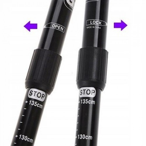 Трекінгові палиці Antishock пара 135 см Black (001) Трекінгові палиці Antishock пара 135 см Black (001)