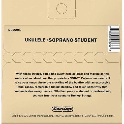 Струни для укулеле Dunlop DUQ201 Soprano Student Ukulele Strings Струни для укулеле Dunlop DUQ201 Soprano Student Ukulele Strings