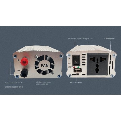 Інвертор 1000 Вт перетворювач автомобільної напруги від 12 В до 220 В UKC (SP1000)