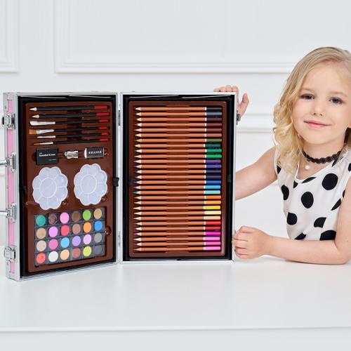 Набір для малювання та творчості No Brand ART set Єдиноріг дитячий в алюмінієвій валізі 145 предметів для юного художника Рожевий Набір для малювання та творчості No Brand ART set Єдиноріг дитячий в алюмінієвій валізі 145 предметів для юного художника Рожевий