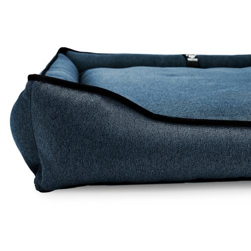 Лежак ліжко для собак всіх порід EGO Bosyak Рогожка 2XL 115x95 Синій (спальне місце для великих собак)