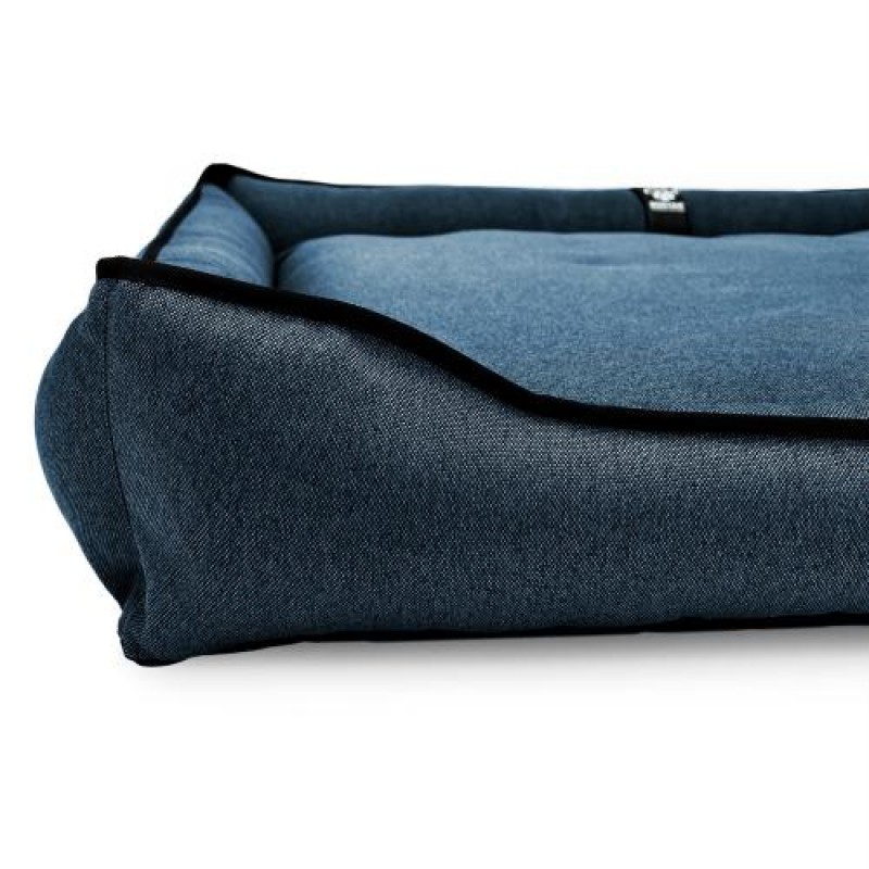 Лежак ліжко для собак всіх порід EGO Bosyak Рогожка 2XL 115x95 Синій (спальне місце для великих собак)