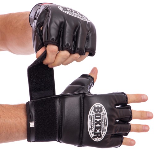 Рукавички для змішаних єдиноборств MMA BOXER 5021 L Чорний Рукавички для змішаних єдиноборств MMA BOXER 5021 L Чорний