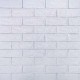 Самоклеюча декоративна 3D панель під білу матову цеглу зі сріблом 3D Loft 700x770x7 мм