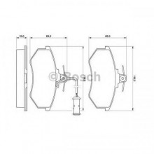 Колодки гальмові Bosch дискові задні BMW 3(E30)|5(E28)|6(E24)|7(E23) -94 0986466751