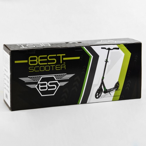 Самокат двоколісний складаний амортизатор Best Scooter PU колеса 100 кг Black and red (105585) Самокат двоколісний складаний амортизатор Best Scooter PU колеса 100 кг Black and red (105585)