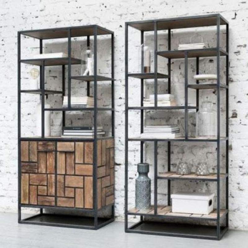 Стелаж для зберігання в стилі Loft NS-1703 1830x800x400 мм Черный