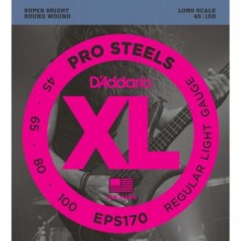 Струни для бас-гітари D'Addario Pro Steels EPS170 Regular Light 4-String Bass 45/100