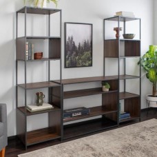 Стелаж для зберігання в стилі Loft NS-1743 2030x1750x400 мм Черный