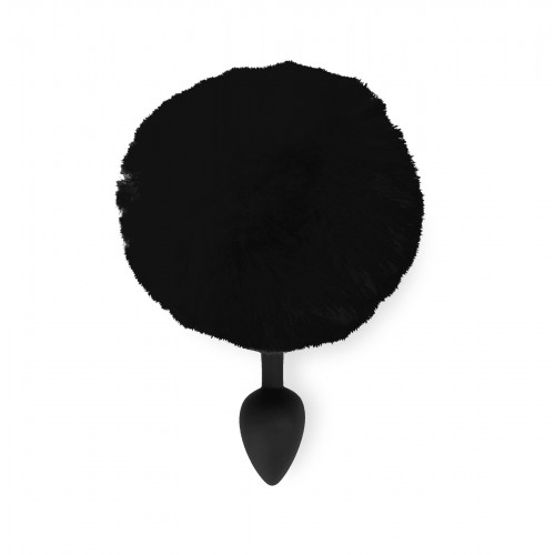 Силіконова анальна пробка М Art of Sex - Silicone Bunny Tails Butt plug Black, діаметр 3,5 см в інтернет супермаркеті PbayMarket!