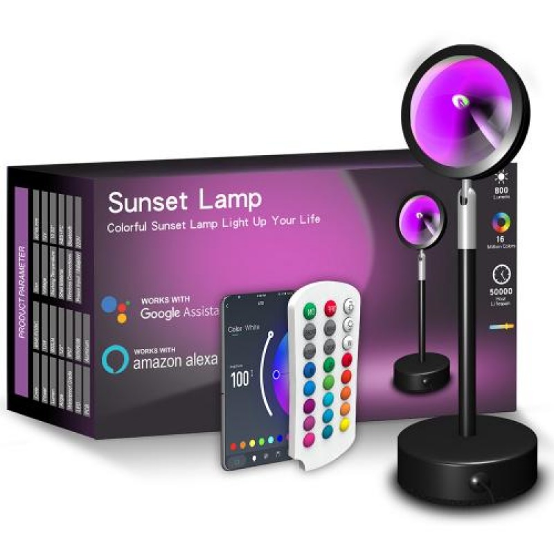 Проекційна світлодіодна лампа Inspire RGB LXY-462 Sunset 10W Bluetooth Чорний