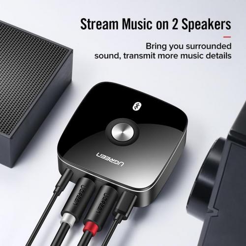 Бездротовий Bluetooth 5.0 аудіо приймач Ugreen 30445 c 3,5мм та 2RCA виходами Чорний (30445) Бездротовий Bluetooth 5.0 аудіо приймач Ugreen 30445 c 3,5мм та 2RCA виходами Чорний (30445)