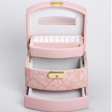 Кейс-скринька для прикрас YIWU 15.5x11.5x11.5 см Рожевий (HP-5-23P)