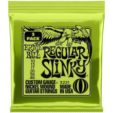 Струни для електрогітари 3 Sets Ernie Ball 3221 Regular Slinky Nickel Wound 10/46