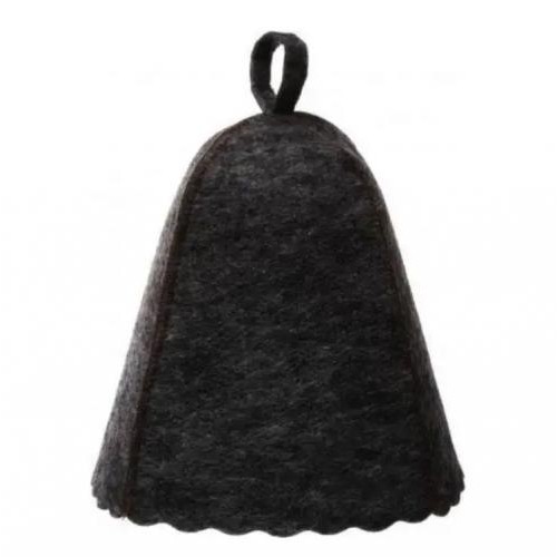 Шапка для лазні та сауни без вишивки войлок PRO One size Сірий Шапка для лазні та сауни без вишивки войлок PRO One size Сірий