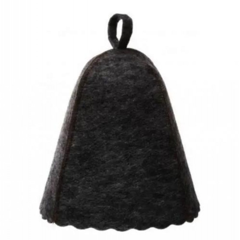 Шапка для лазні та сауни без вишивки войлок PRO One size Сірий