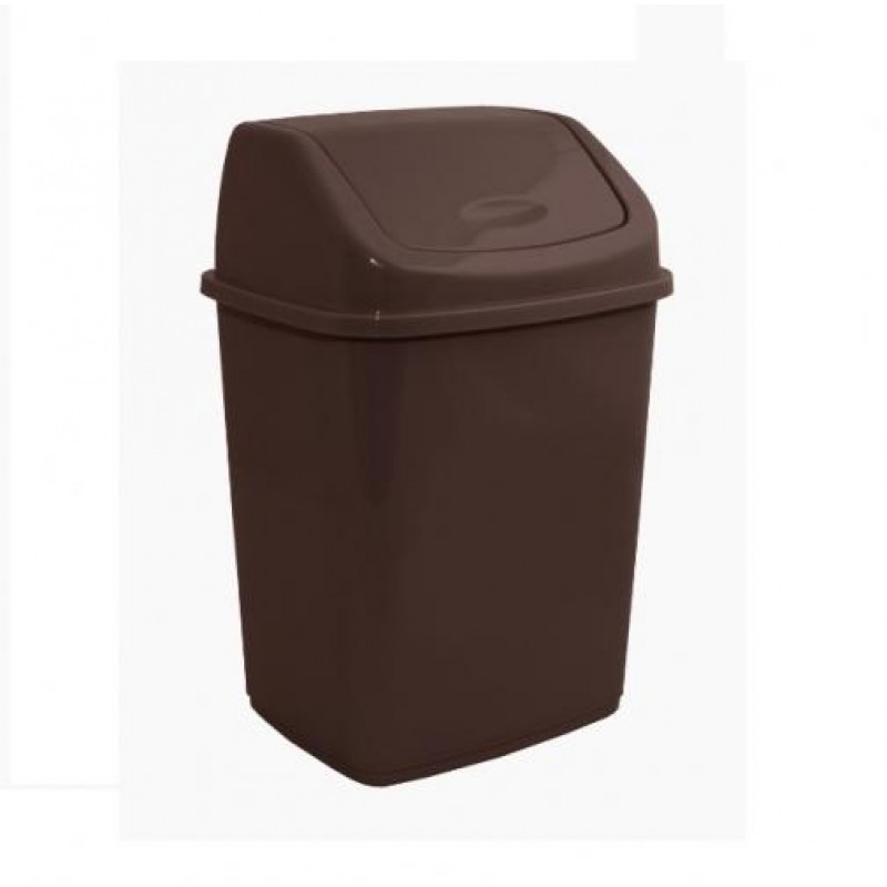Відро для сміття з кришкою 10 л темно-коричневий Алеана 122063